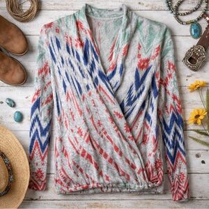 Vintage Wrangler Women's Small Knit Sweater Southwestern Aztec Pullover Sweater